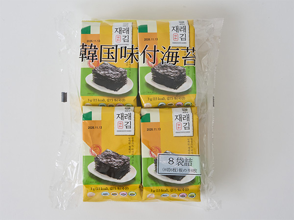 韓国在来味付海苔 8切6枚8袋